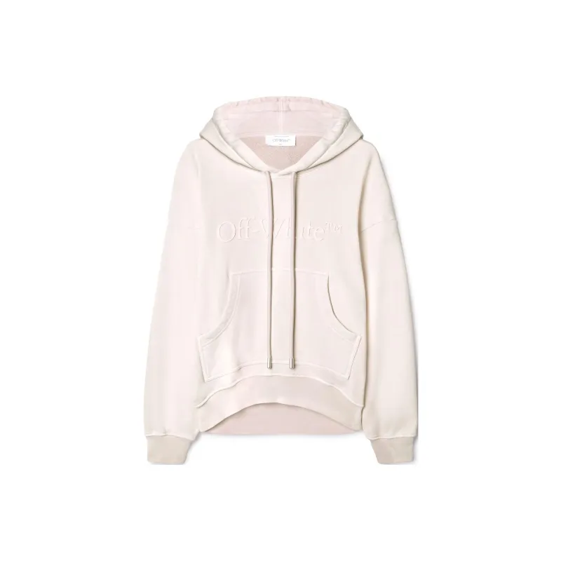 OFF WHITE Laundry Logo embroidered Cotton Hoodie-0