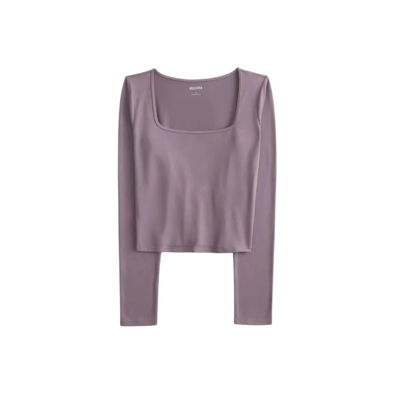 Hollister T-Shirt Women's Dark Purple Red-0