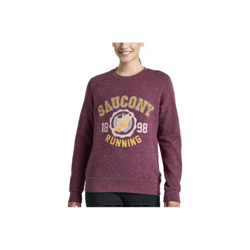 Saucony FW23 Rested Crewneck Sweatshirt Women's Red