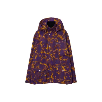 Burberry Rose print Hooded Jacket