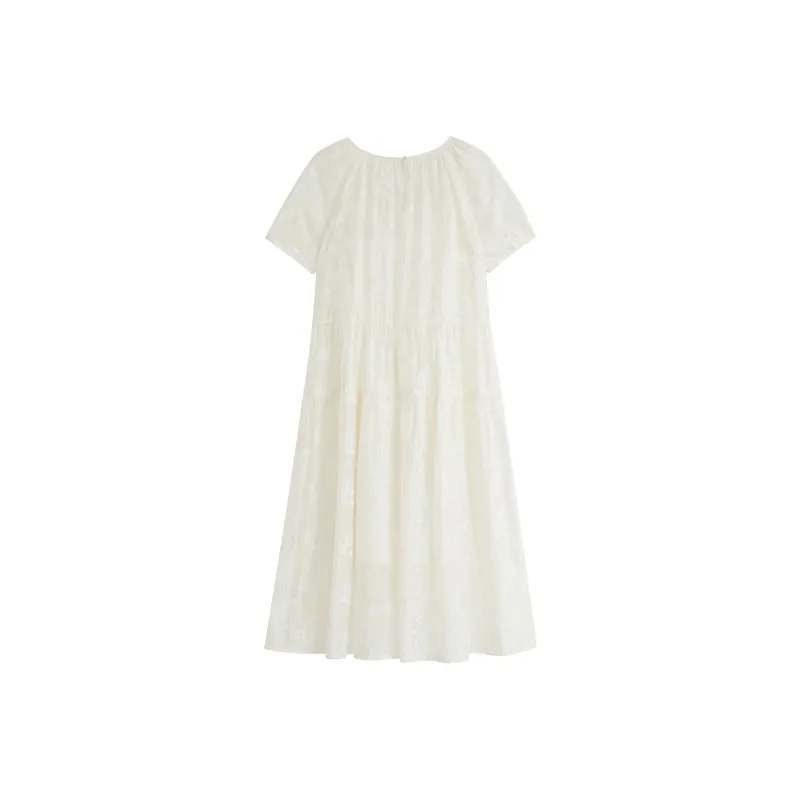 Inman Short Sleeved Dress Women's Pear Blossom Beige-1
