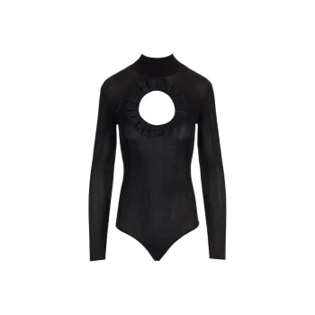 Self portrait Cut Out Detailed Knitted Bodysuit