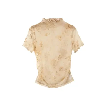 Late White T Shirt Women's Apricot Yellow