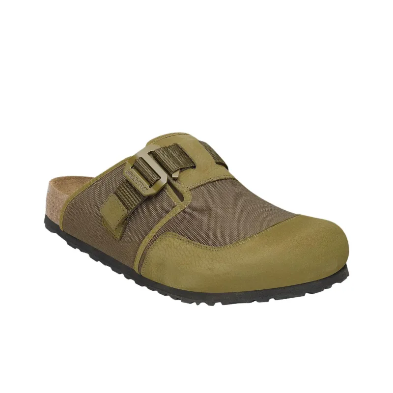 Birkenstock Rubber Sole Abrasion Resistant Closed Toe Slippers Men's Green Regular Loose Fit-1