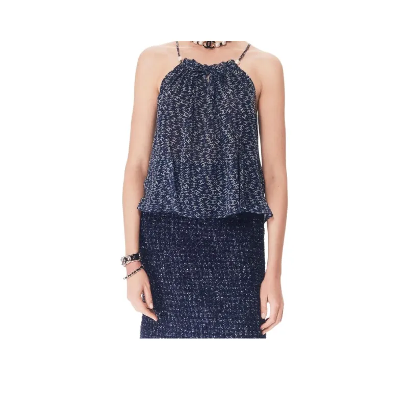 CHANEL 25P Spring Summer Preview Collection Camisole Women's Blue-0