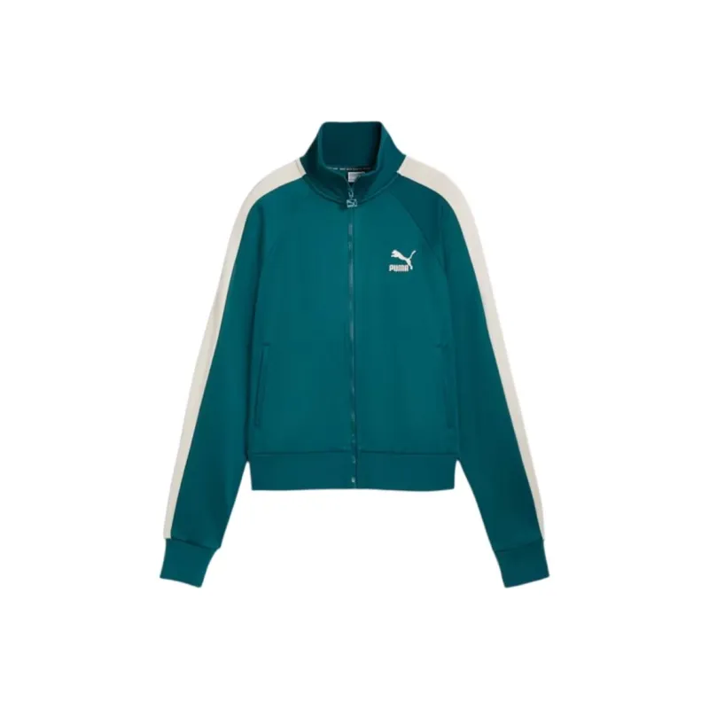 PUMA ICONIC Women's T7 Track Jacket Jackets Coats Women's Cool Green-0