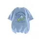 [100% cotton]Glacier Blue (Tf Puzzle Oil Paintings Chest Logo_tf Puzzle Oil Paintings Back Logo)
