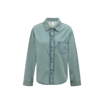MISHOW Shirt Women's Vintage Light Blue