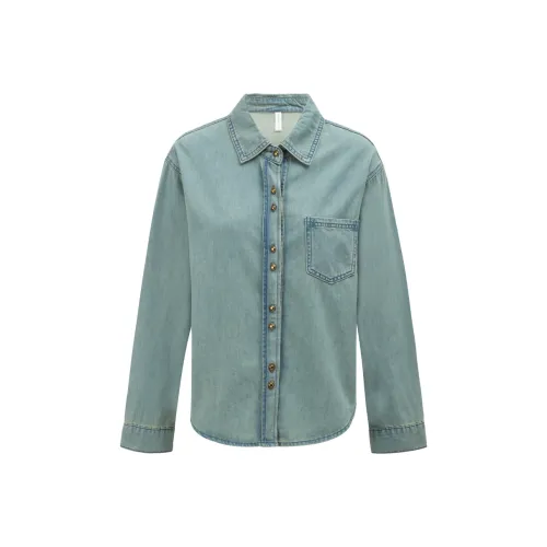 MISHOW Shirt Women's Vintage Light Blue
