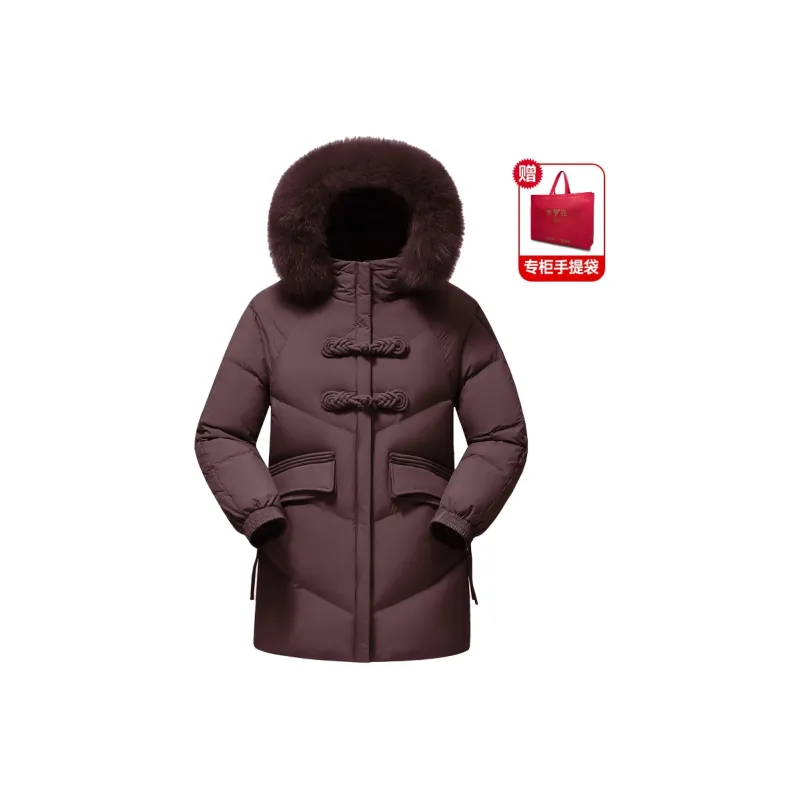 Yalu Extremely Cold Thickened Duck Down Fox Large Fur Collar Detachable Down Jacket Women's-4