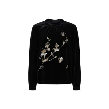 JZ. ANNAKRO Chiffon Shirts Women's Plain Black