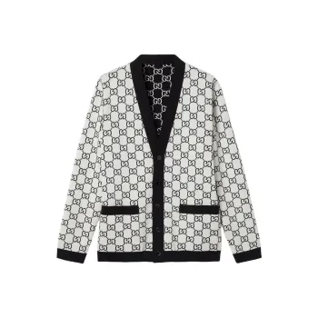 GUCCI Monogrammed Button Up Cardigan