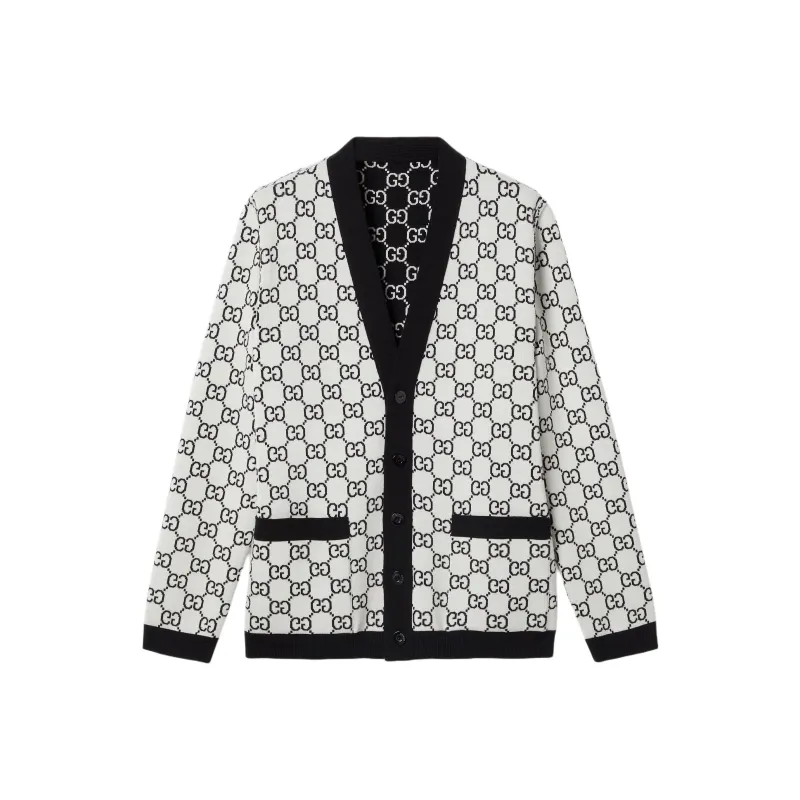 GUCCI Monogrammed Button Up Cardigan-0
