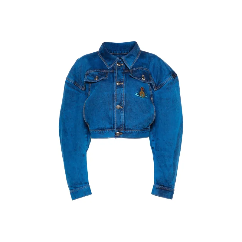 Vivienne Westwood Boxer Cropped Denim Jacket-0