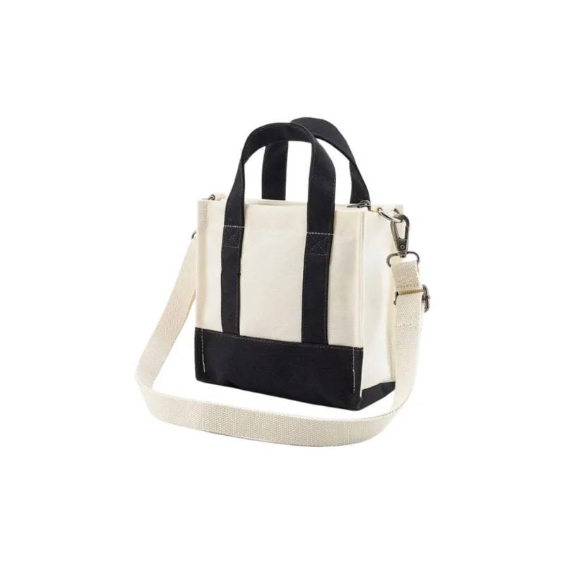 Vans Lightweight And Practical Tote Bag, Shopping Bag, Handbag Unisex Ecru & Black-2