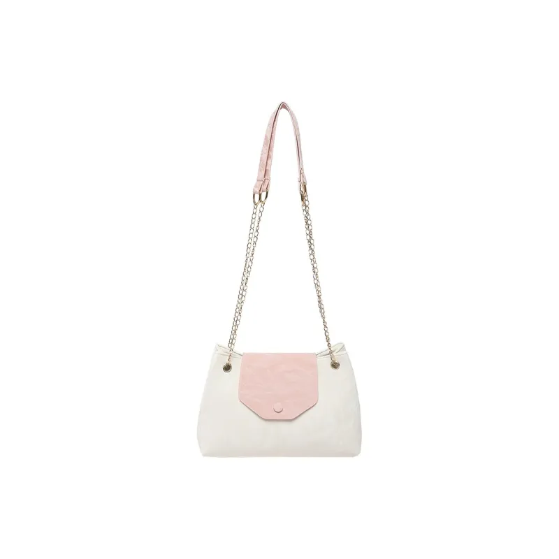 MOONDEMIMA PU Handbag, Tote Bag, Shoulder Bag Women's Pink White/Pink-0