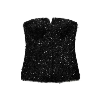 ZARA Strapless Top Women's Black