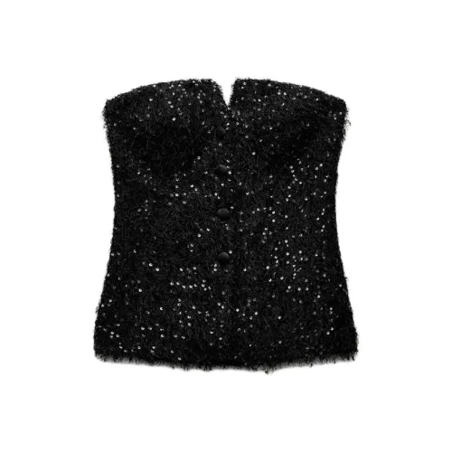ZARA Strapless Top Women's Black