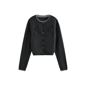 FANSILANEN Color Block Knitwear Women's Gray