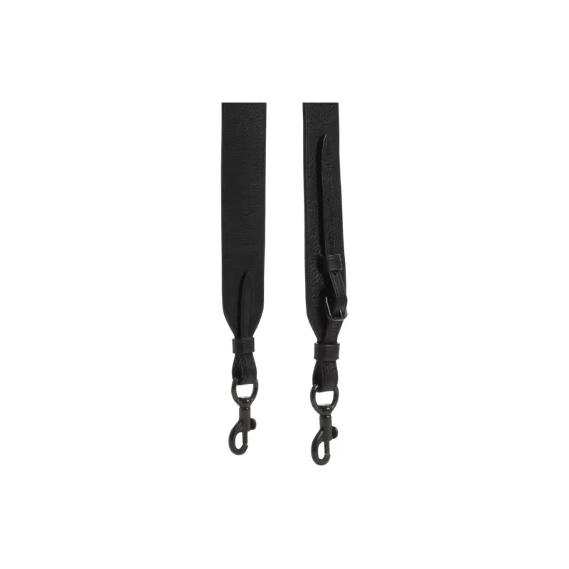 COACH Pebbled Leather Bag Strap Women's Black-2