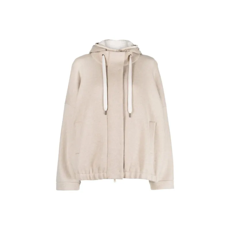 Brunello Cucinelli Drawstring Zip-Up Jacket-6
