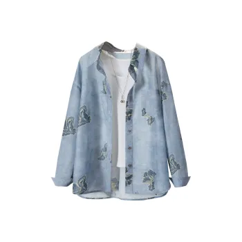 TOUCH Shirts Women's Blue Gray