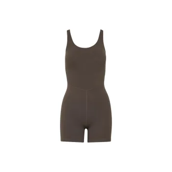 ARITZIA Golden BUTTER Sway Romper Bodysuits Women's Rich Mocha Brown
