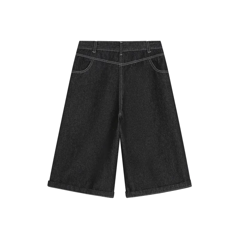 【dme】 Denim Shorts Unisex Original Denim Black-1