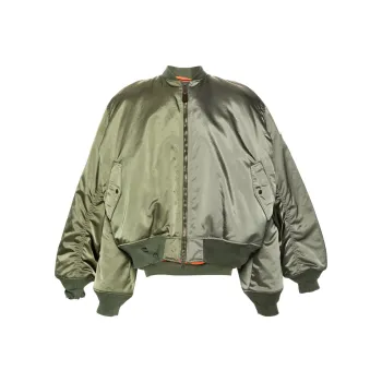 Balenciaga Double sleeve Satin Bomber Jacket