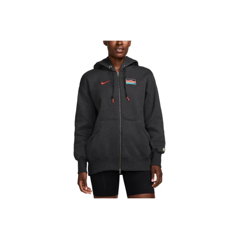 Nike Team Kenya Phoenix Fleece Jacket Women's Black Stone Rose-0