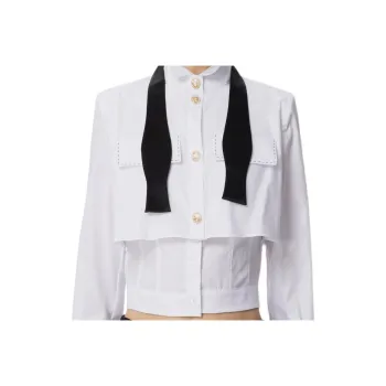 Elisabetta Franchi Bow Tie Poplin Shirt