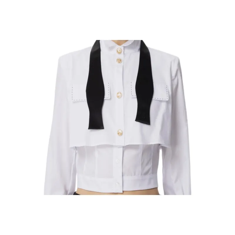 Elisabetta Franchi Bow Tie Poplin Shirt-0