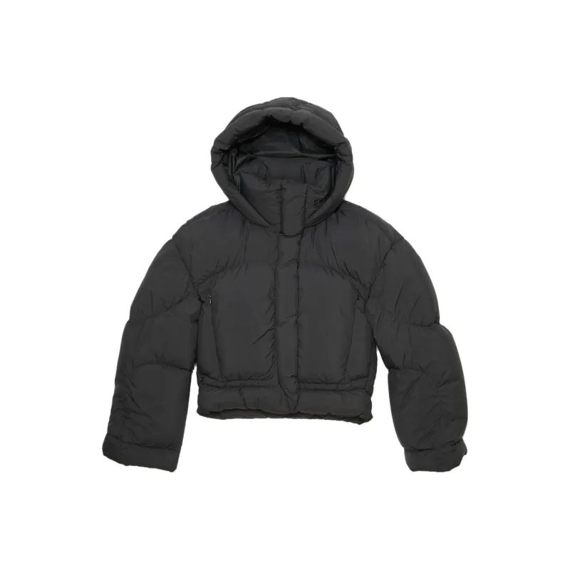 Acne Studios Hooded Puffer Jacket Black-0