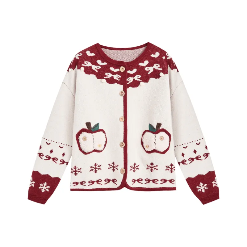 ZIHAN Knitwear Women's Vintage Red-0