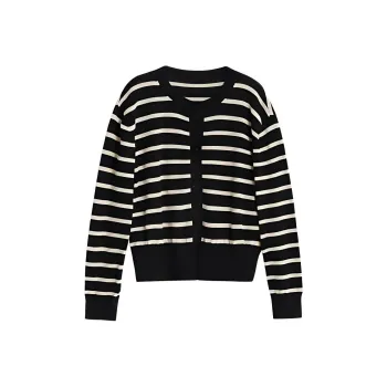 Journey Originals Knitwear Women's Apricot Black Stripes