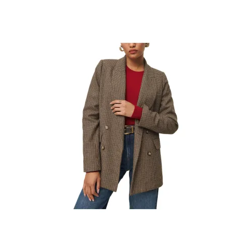 REFORMATION Winston Blazer Jackets Coats Women's Mulberry Plaid