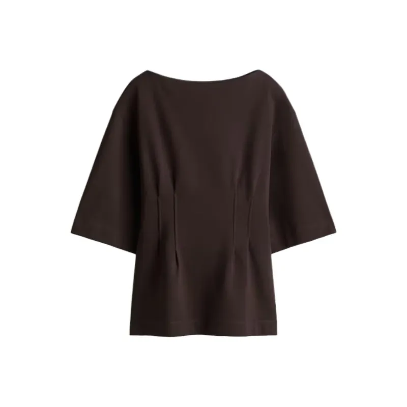 H&M T Shirts Women's Dark Brown-0