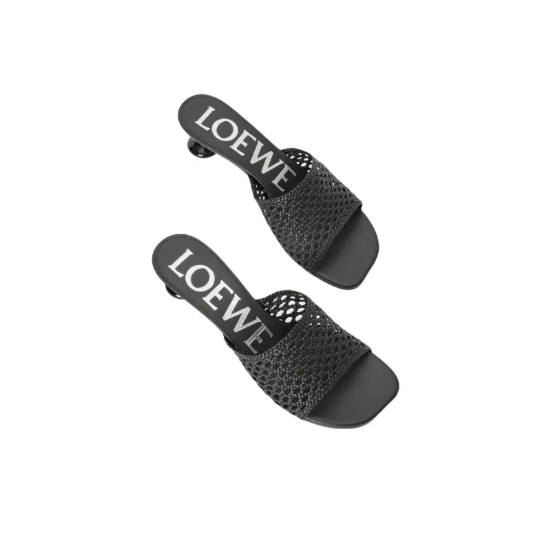 LOEWE Toy Slide Slippers 4.5cm Women's Black-3