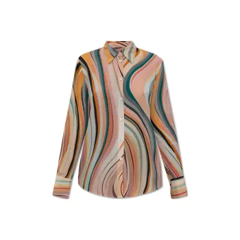 PS By Paul Smith Swirl Curved Hem Shirt