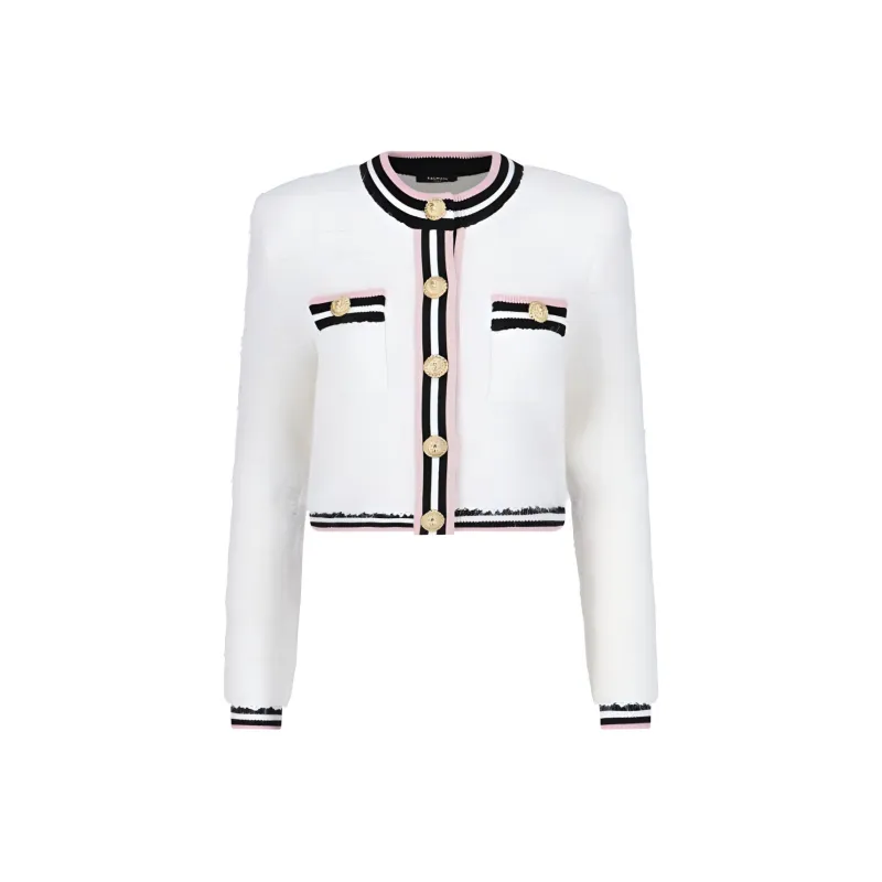 BALMAIN Contrasting Stripe Trim Jacket-0