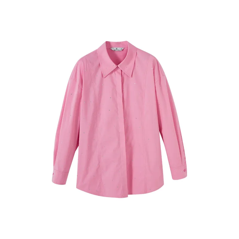 XIANGYING Shirt Women's Plum Red-0