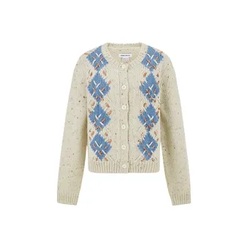 URBAN REVIVO Knitwear Women's Light Blue Plaid