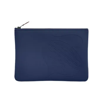 HERMES Neobain Thalassa Polyamide Clutch Medium Size Women's Marine Blue
