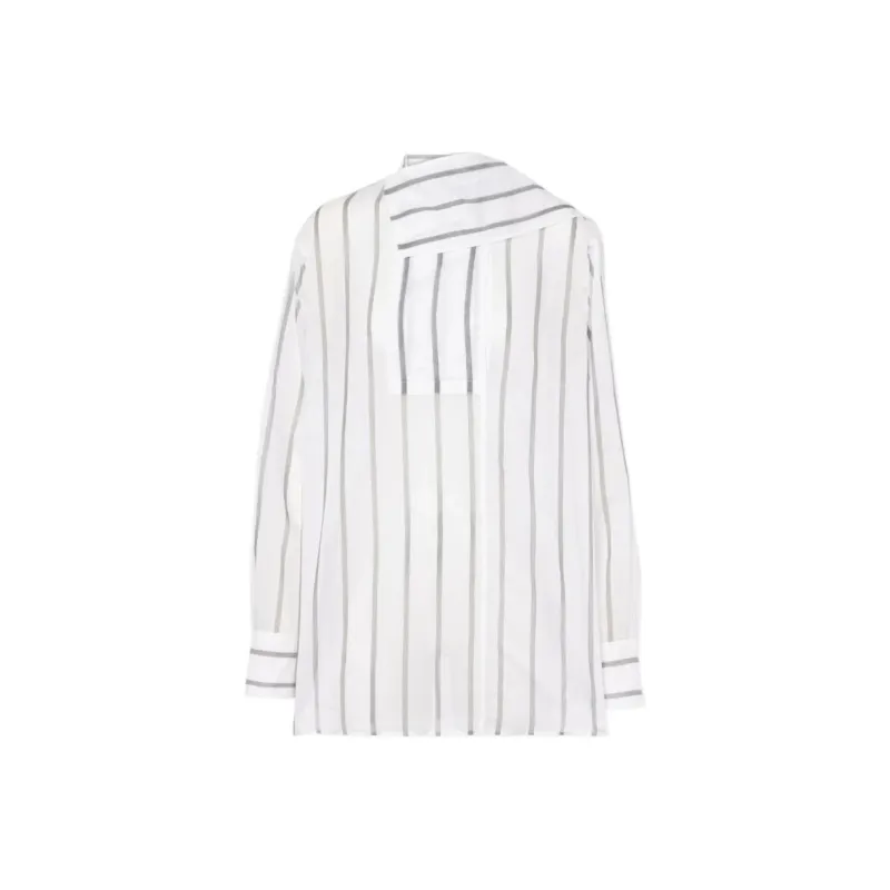 TOTEME Asymmetric Striped Shirt-0