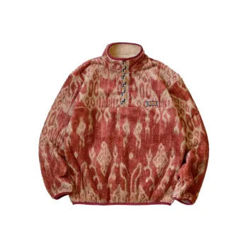 Kapital Java Kasuri Fleece Pullover 'Red'