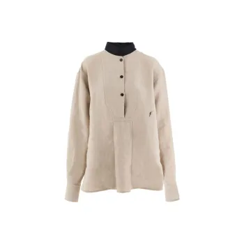 Ferragamo Logo embroidered Linen Shirt