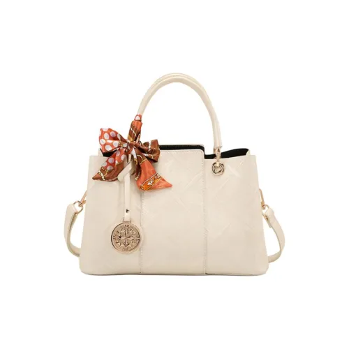 PAYOT Microfiber Synthetic Leather Shoulder Bag, Crossbody Bag, Handbag Regular Women's Ecru