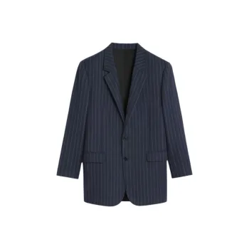 CELINE Bnf Blazer In Striped Wool