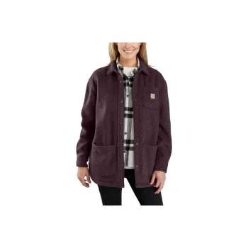 Carhartt 105988 WOMEN'S LOOSE FIT BRUSHED FLEECE SHIRT JAC Shirt Loose Fit Women's Dark Purple
