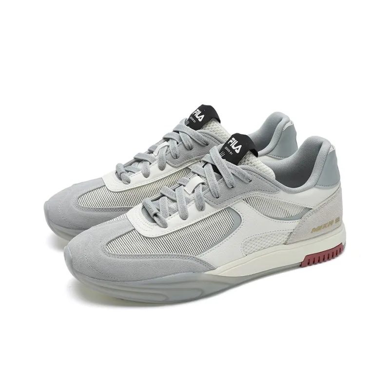 FILA Pioneer Series Slip Resistant, Abrasion Resistant, Breathable Low Top Skateboard Shoes Men's White Gray-2